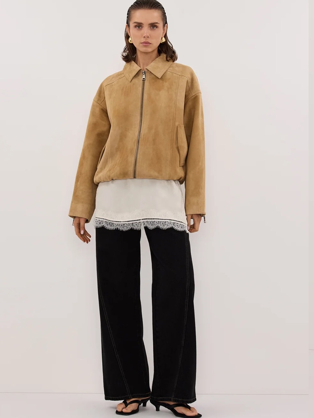 DISSH Jeans Carson Wide Leg Twist Seam in Jet Black